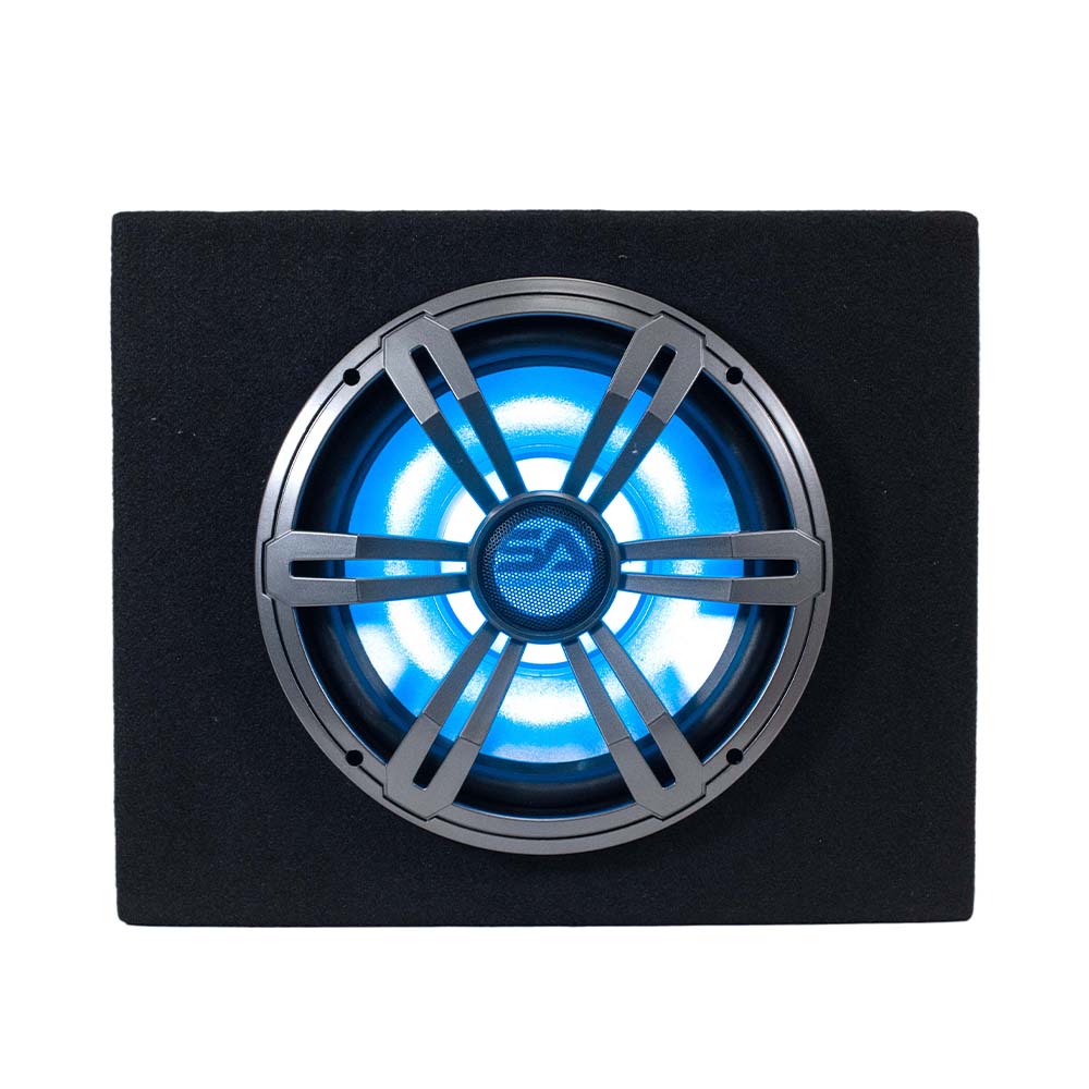 Seismic Audio - SA-PGCE10LED - Dual 10 inch 1000 Watt Car Audio Subwoofer Box with LED Lights & Plexiglass Window