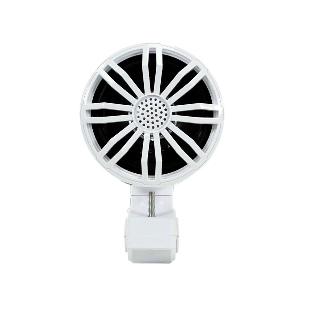 White 3.5 inch Bluetooth Waterproof Stereo System Speakers for