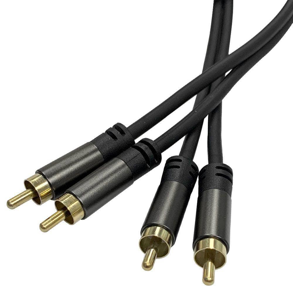 15 Foot Dual Rca Male To Dual Rca Male Audio Patch Cable Interconnect Cable Seismic Audio 1652