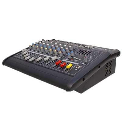 Seismic Audio 400W Powered PA Head Audio 8-Channel Mixer with