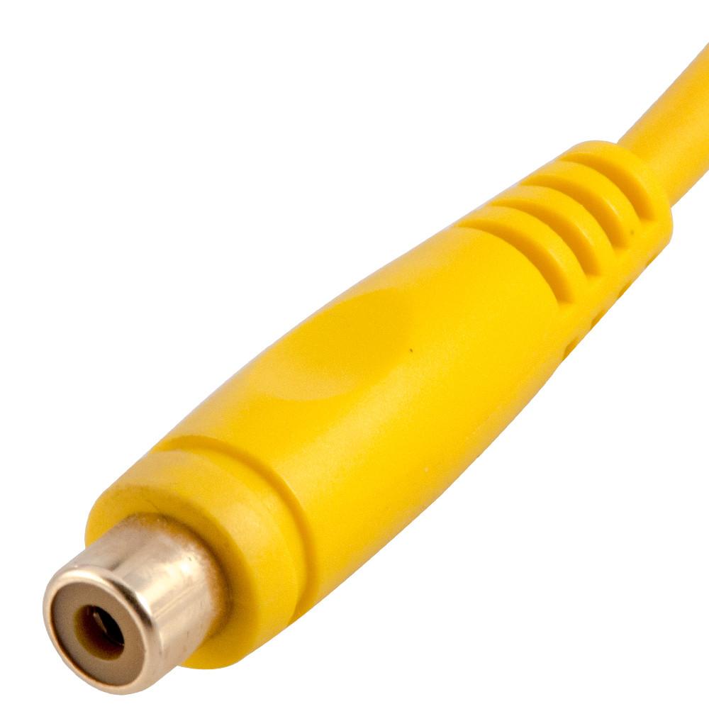 25 Foot Yellow Rca Male To Rca Female Audio Extension Cable Gold Plated Seismic Audio 4265