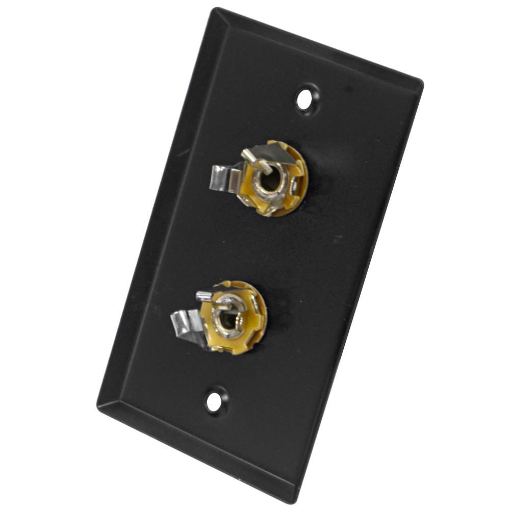 Seismic Audio SA-PLATE26 Black Stainless Steel Wall Plate with