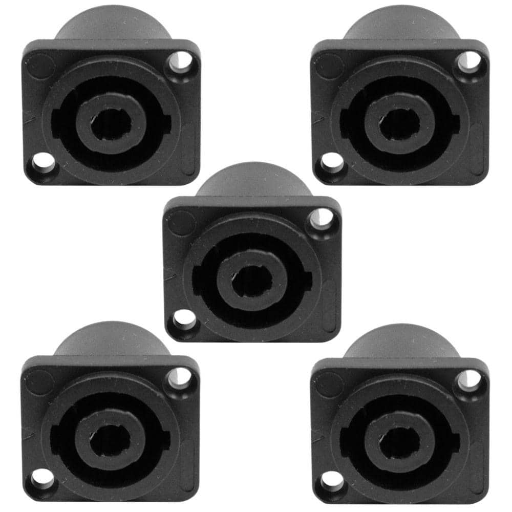 Speakon Connector 2 Pole Panel Mount Black Panel Mount Connector Twist Lock Fits D 6818