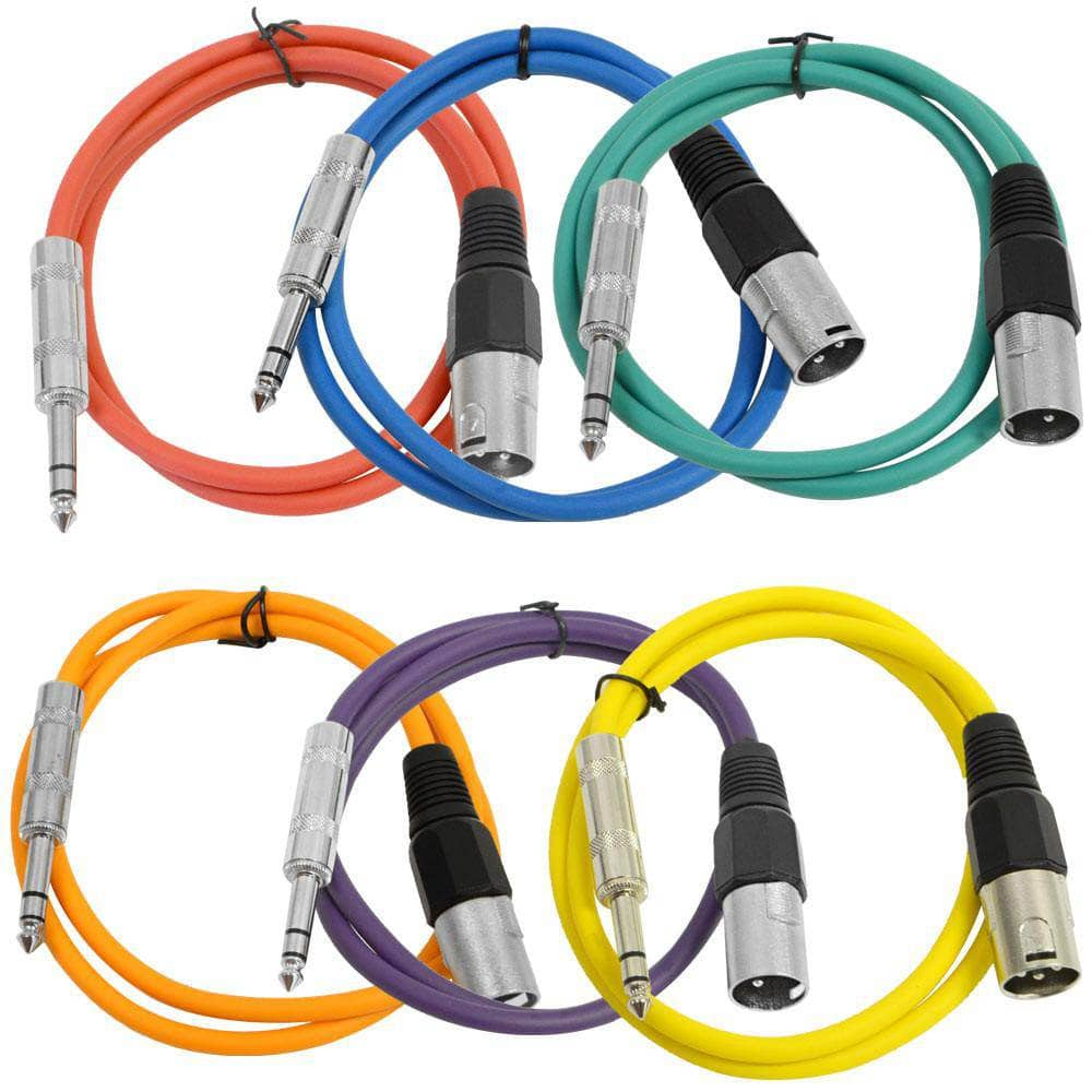 Satrxl M2 Multiple Colors 2 Foot Xlr Male To Trs Male Patch