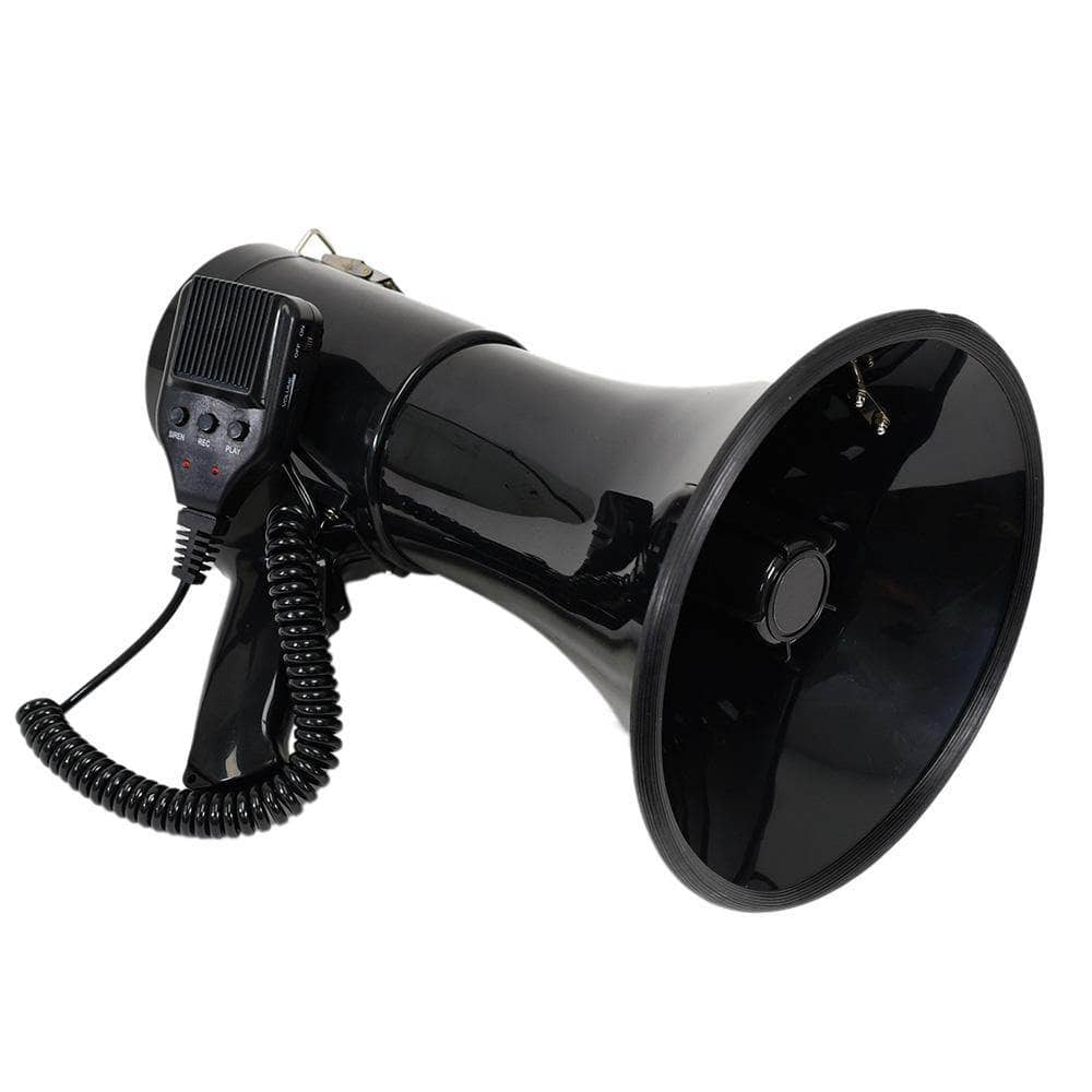 Seismic Audio - SA-MEGA9 Professional 8.25 Medium Bell Megaphone Bullhorn with Detachable Microphone with Record/Playback and Aux Input