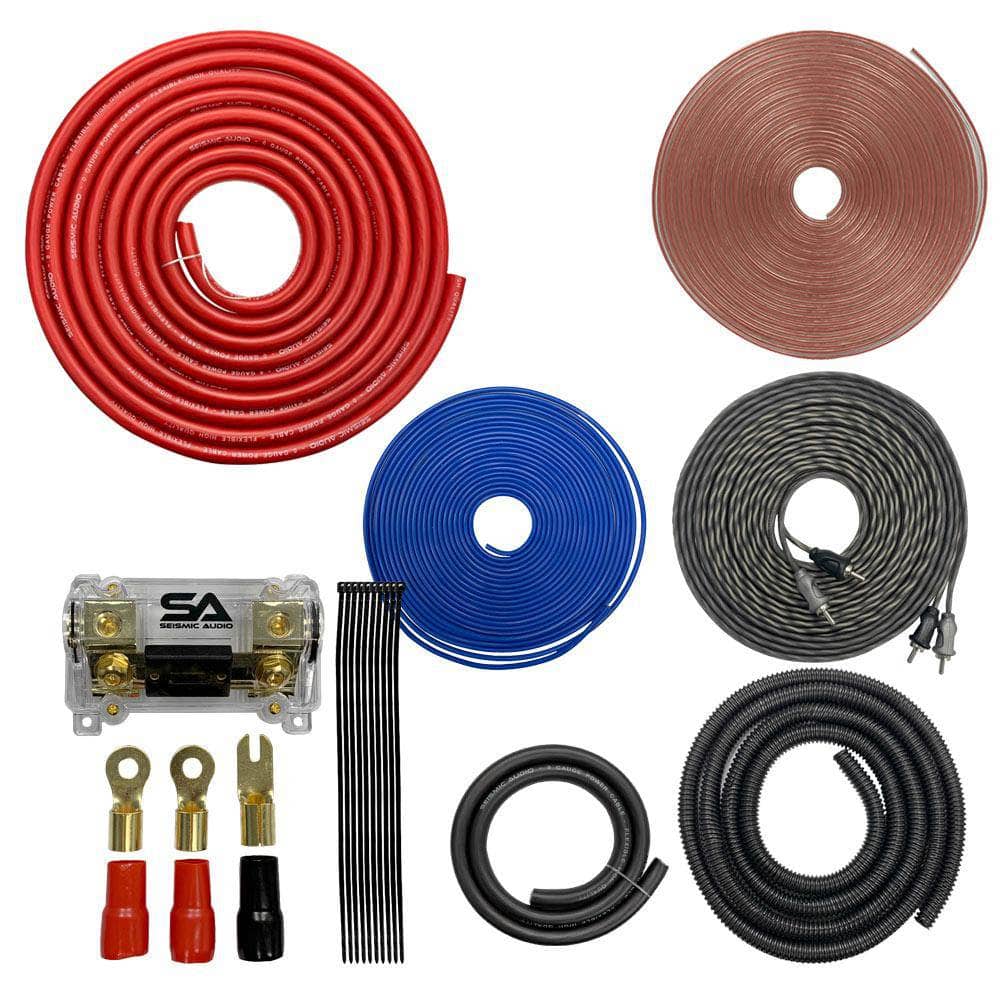 Car Audio 4Gauge Cable Kit Amp Amplifier Install RCA Subwoofer Sub