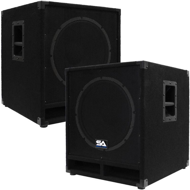 Powered 15 Inch Subwoofer Bass Cabinets | 15 subs - Seismic Audio