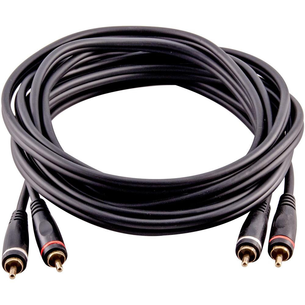 25 Foot Dual Rca Male To Dual Rca Male Audio Patch Cable Interconnect Seismic Audio 6244