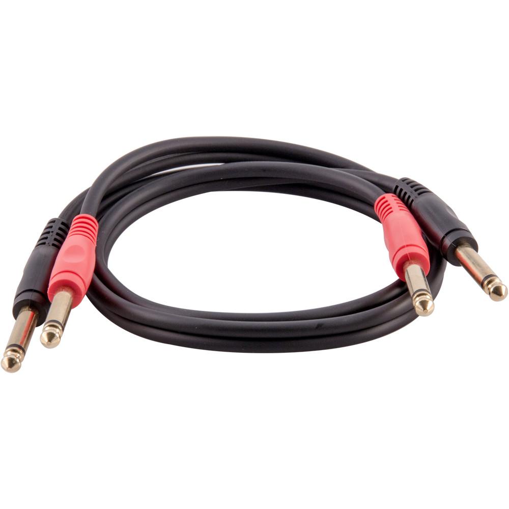 3 Foot Dual 1/4 Inch TS Mono Male to Male Audio Cable | Male to Male ...