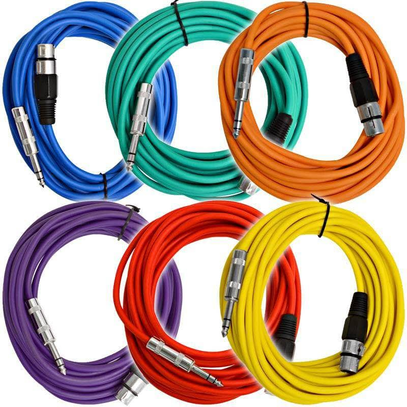 Satrxl F25 Multiple Colors 25 Foot Xlr Female To Trs Male Patch