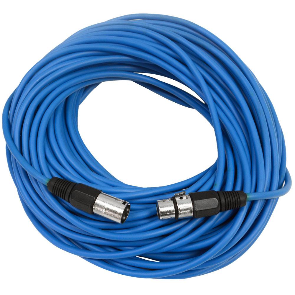 100 Ft XLR Microphone Cable - Blue – Seismic Audio